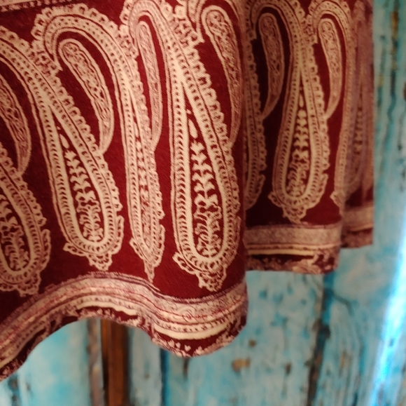 Rose+Olive long sleeve Burgundy paisley shirt - Picture 9 of 14